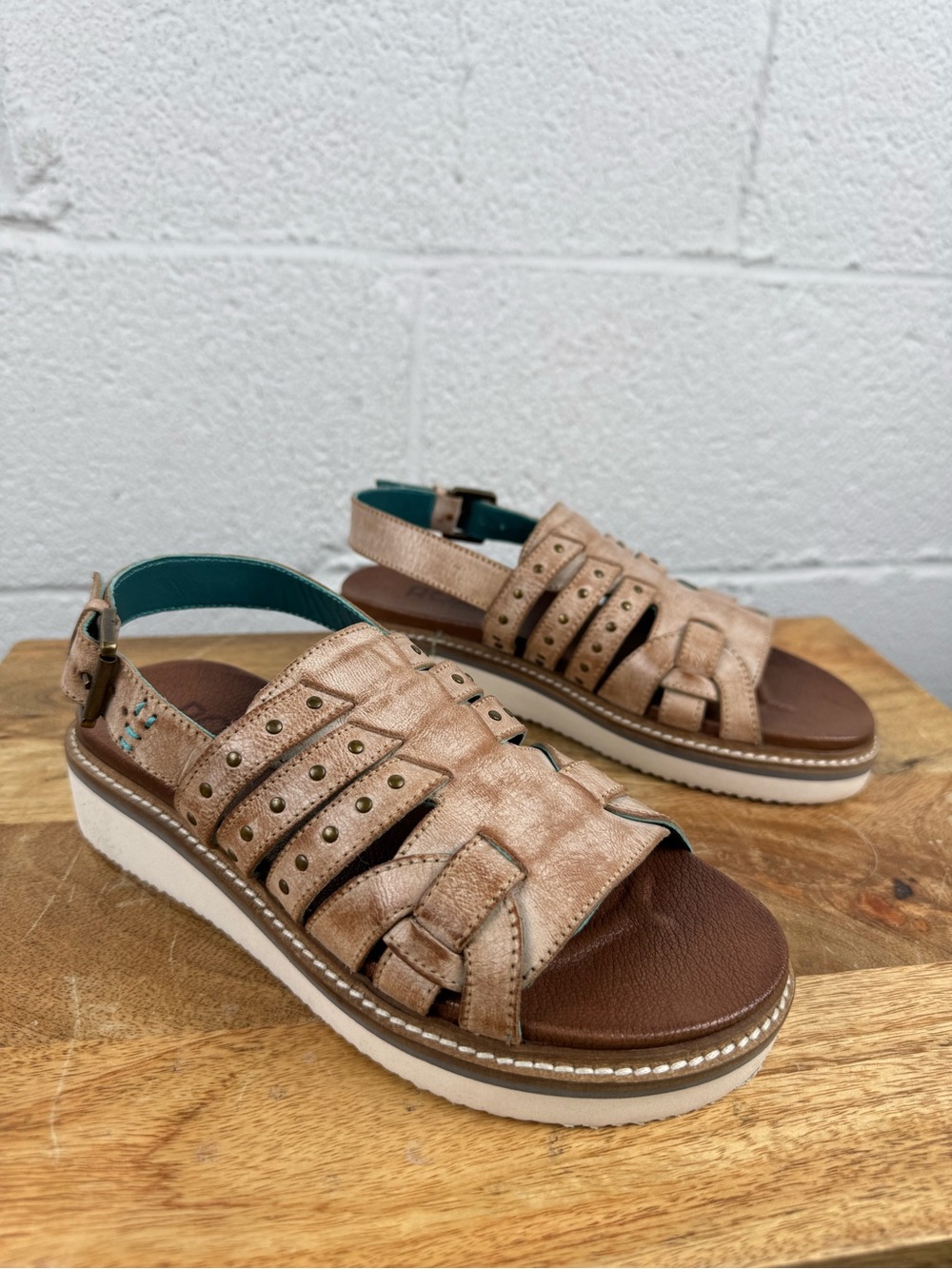 Roan Women’s Leather Platform Sandals Size 6.5